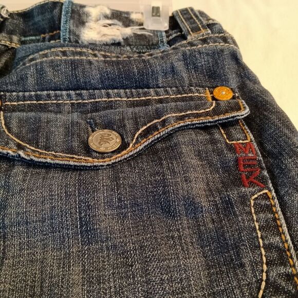 Mek Y2K Mens NEW YORK Denim 100% Cotton Dark Wash Jeans sz 32/34 - Picture 13 of 16
